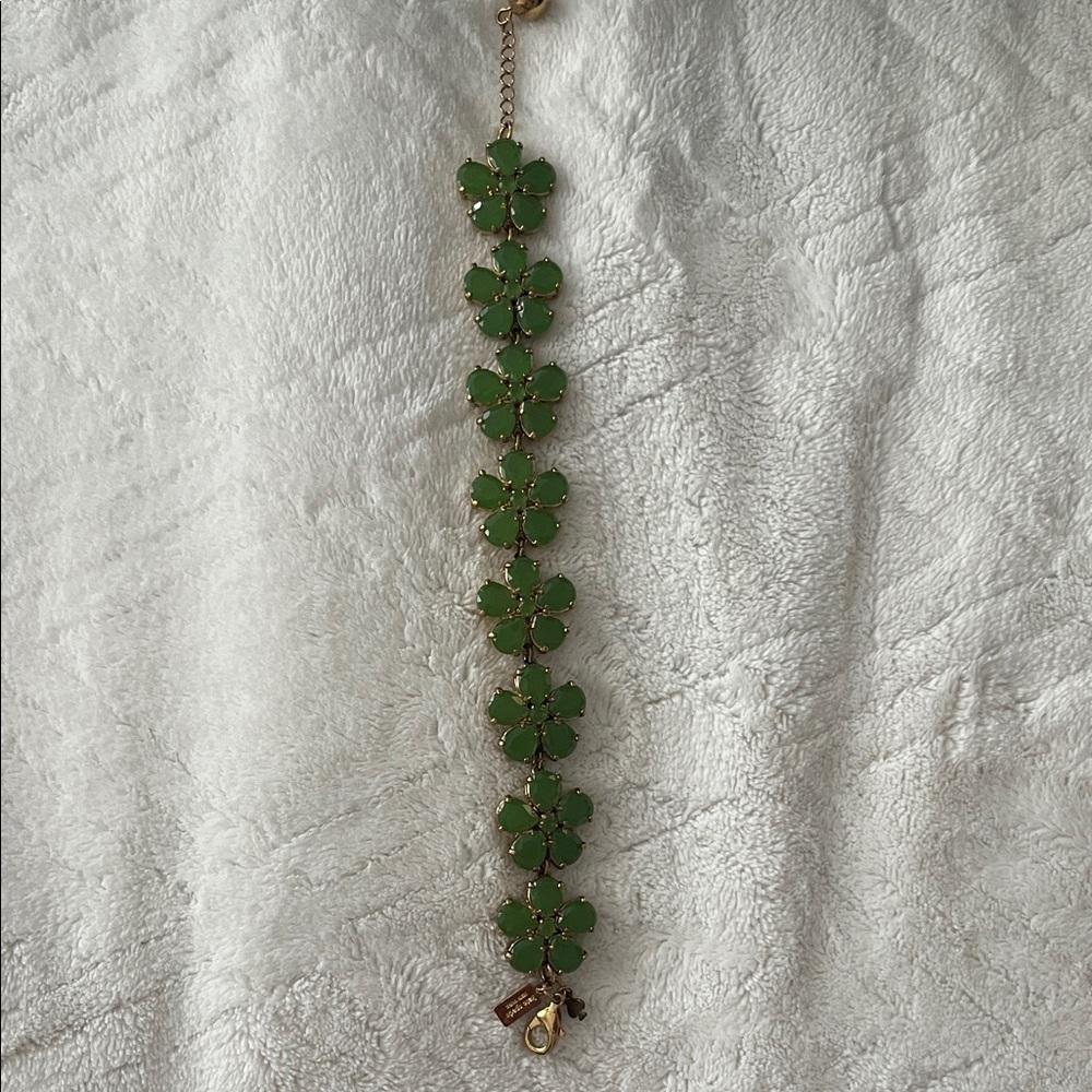 Kate Spade Green Floral Bracelet